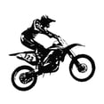 thumbnail image 2 of Walbest Motocross Rider Vinyl Decal Sticker | Cars Trucks Walls Vans Windows Laptops | Black | 8 X 7 Inches |, 2 of 6