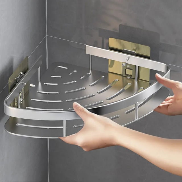 Inodoro con ventosa para pared, inodoro de esquina con forma de triángulo multicapa, resistente al agua, sin perforaciones, para baño