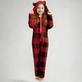 thumbnail image 2 of Diufon Boys Girls Jumpsuits Flannel Plaid Long Sleeve Jumpsuit Kids Thickened Fall Winter Warm Pajamas Outfit, 2 of 7