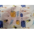 thumbnail image 4 of oneOone Cotton Silk Medium Yellow Fabric Airplane|Camera & Suitcase Travel Craft Projects Decor Fabric Printed By The Yard 42 Inch Wide, 4 of 4