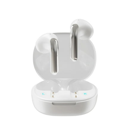 RBCKVXZ Wireless Earbuds Mini Ear Buds Bluetooth Headphones 5.3 Bluetooth Headsets Light-Weight Earphones with Microphone & Charging Case Display for TV Phone PC Laptop White