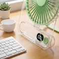 thumbnail image 4 of Ultra-Thin Transparent Rechargeable Desk Fan, Adjustable Tilt Portable USB Table Fan with Battery Display, Quiet Personal Cooling Fan for Office Bedroom Travel,6.3*5.3 in., 4 of 5