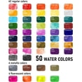 thumbnail image 5 of Nicpro 50 Colors Watercolor Paint Set, including Metallic & Fluorescent Color, 8PCS Pastel Detail Painting Brush, Water Color Paper, Palette, Art Supplies Kit with Gift Box, 5 of 7