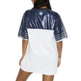 thumbnail image 2 of Women's Gameday Couture White/Navy New England Patriots Bling It Full Sequin Jersey Dress, 2 of 3