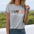 thumbnail image 4 of GEWSEY Autism Awareness Shirt for Women I Wear Blue Tshirt Autistic Mom T-Shirt Puzzle Piece Short Sleeve Tops Grey, S, 4 of 7