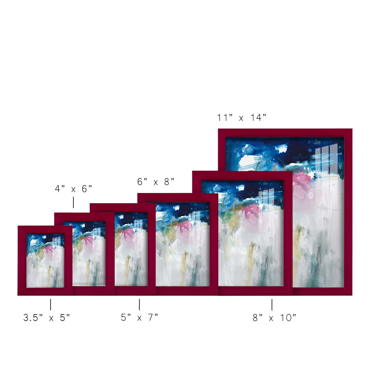 Rising I - Framed Print w/glass - Cherry Red