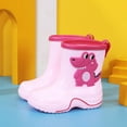 thumbnail image 5 of Siilsaa Kids Rain Boots Kids Rain shoes Easy On Rubber Rain Boots (Little Kid/Big Kid) Pink,13, 5 of 5