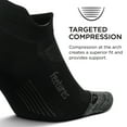thumbnail image 2 of Feetures Elite Light Cushion No Show Tab Ankle Socks - Sport Sock with Targeted Compression - Black, S (1 Pair), 2 of 6