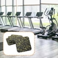 thumbnail image 1 of DYNWAVECA 4 Pieces Treadmill Mat Pads Silent Foot Pad for Exercise Bike Rowing Machine Black Yellow, 1 of 9