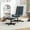Blue, variant on Roundhill Furniture Arlena 2-Piece Seating Set, Faux Leather Tufted Accent Chair and Ottoman, Brown