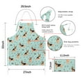 thumbnail image 7 of German Shepherd Dog and Music Apron-Garden Aprons for Women with Pockets-Cotton Linen Waterproof Kitchen Cooking Gardening Aprons Adjustable for Kitchen,Cooking,BBQ and Salon 33x27 Inch, 7 of 7