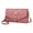 Pink, variant on Mini Crossbody Purse for Women Multiple Zipper Compartments Leather Cellphone Clutch Wallet Shoulder Bag for Ladies Travel Brown