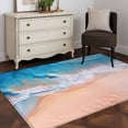 thumbnail image 4 of Blue Beach Large Area Rugs for Bedroom Living Room, Soft Non Slip Carpet Bedside Rug, Summer Ocean Coastal Nautical Seaside Rectangular Floor Cover Kitchen Accent Rug 4'x6' for Dining Room/Office, 4 of 9