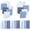 Blue Elephant, variant on Viviland Elephant Washcloths 24 Count