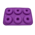 thumbnail image 3 of 6-Pack Silicone Donut Mold The Silicone 6-Cavity Silicone Donut Baking Pan Non-Stick Mold Dishwasher Decoration Tools Purple B Eguiwyn Clearance!, 3 of 3