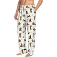 thumbnail image 2 of Uemuo German Shepherd Dog Pattern Men's Wide Leg Palazzo Lounge Pants with Pockets Light Weight Loose Comfy Casual Pajama Pants-Large, 2 of 9