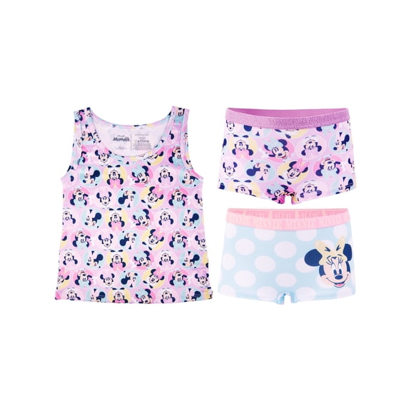 Character Toddler Girl Tank Top and Boyshorts Set, 3-Piece, Sizes 2T-4T