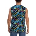 thumbnail image 4 of Uemuo Love Music Pattern Men's Sleeveless T-Shirt,Muscle Athletic Tank Top, Moisture-wicking Quick-dry Breathable Classic Tee Top for Gym Run Outdoor Sports-, 4 of 8
