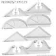 thumbnail image 6 of Ekena Millwork 24"W x 12-7/8"H x 2-3/4"P (Pitch 6/12) Peaked Cap 4 Spoke Architectural Grade PVC Combination Pediment, 6 of 8