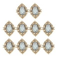 thumbnail image 1 of Crystal Rhinestone Button Flatback Gemstone Cabochon 30x25mm, 1 of 7