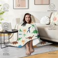 thumbnail image 4 of Wearable Blanket,Beige Cartoon Dinosaurs Palms Pattern Hooded Wearable Flannel Blanket for Adults & Teens,Winter Poncho Shawl Wrap Cape Cozy Anti-Pill,50"x60", 4 of 5