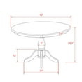 thumbnail image 3 of East West Furniture 3-Piece Dining Table Set Contains a Dinner Table with Drop Leaves and 2 Dark Gotham Grey Linen Fabric Parsons Chairs - Wire Brushed Black Finish, 3 of 7
