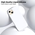 thumbnail image 4 of TGHTBA-for iPhone 13 Phone Case with [2X Screen Protectors], Liquid Silicone Shockproof Protective with Soft Anti-Scratch Microfiber Lining Slim Thin Case for iPhone 13 6.1 inch, White, 4 of 4