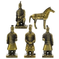 HEATSHAKING Terracotta Warriors Figurine Assorted Color 1Set 7.5X1.5X4.5in