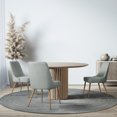 thumbnail image 4 of Kithkasa Upholstered Fabric Dining Chairs for Dining Room, Wood Legged, Set of 2, Light Gray, 4 of 7