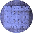 thumbnail image 1 of Ahgly Company Indoor Round Oriental Blue Industrial Area Rugs, 6' Round, 1 of 4