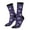 3 Black, variant on Christmas Purple Snowflakes Crew Socks for Men & Women, Breathable Casual Athletic Ankle Socks