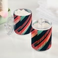 thumbnail image 2 of Yayeee 4 Pack Qtip Holder Bathroom Cotton Swab Canister with Lid Clear Dispenser Set, Pink Geometric, 2 of 6