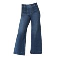 thumbnail image 2 of Lovinpro Wide Leg Jeans, Tummy Control Cropped Wide-Leg Jeans Oprah, High Waisted Straight Leg Stretchy Pants (BU,XS), 2 of 7