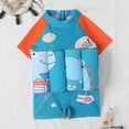 thumbnail image 2 of JUMEYU Toddler Floatation Swimsuit Boys One Piece Float Suit with Built-in Floats UPF 50+ Floating Bathing Suit 2T 3T (Light Blue,2-3 Years), 2 of 7