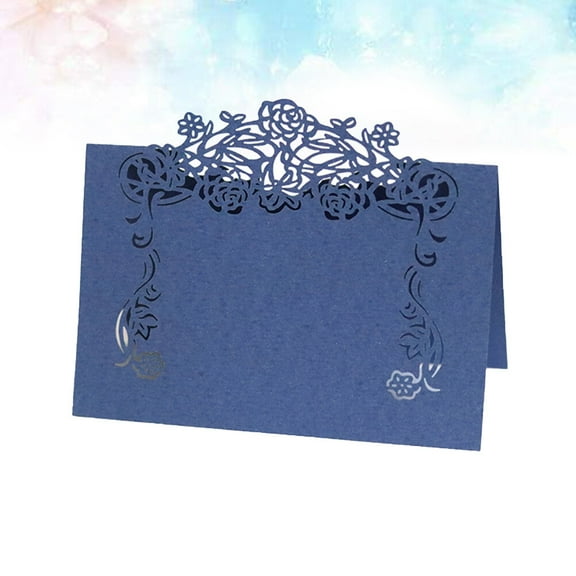 COSMOBETTY 50Pcs Iridescent Paper Place Cards for Wedding Banquet and Feast Table Setting