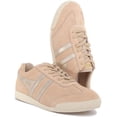 thumbnail image 5 of Gola Classics Harrier Mirror Women's Lace Up Suede Leather Sneakers In Beige Size 6, 5 of 6