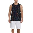 thumbnail image 4 of Gaeub Colorful Balloons Men's Mesh Basketball Jersey, Quick-Drying Sleeveless Top S-4XL, Loose Muscle Tank Top -3X-Large, 4 of 9