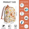 thumbnail image 5 of Airy Sunflower Floral Design Backpack for School College, Spacious Bookbag with Laptop Compartment, Tough Backpack Gift for Travel and Work, 5 of 5