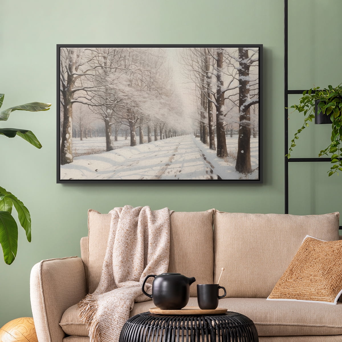 Vintage Landscape-XIII By Wexford Home Framed in Black Wood Gallery Wrapped Canvas 17 in. x 25 in.