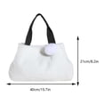 thumbnail image 2 of Bolso de mano femenino de felpa Color sólido Versátil Suave Gran capacidad (Blanco), 2 of 7