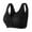 Black, variant on No Underwire Bra for Big Busted Women Full Coverage Support Bralette Comfortable Sleep Front Closure Bras