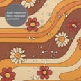 thumbnail image 6 of Bathroom Partition Shower Curtain 72x72in Bathroom Special Waterproof Mildew Resistant High Temperature With 12 Iron Hooks Groovy Flowers (13), 6 of 7