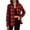 Red Black, variant on Plus Size Flannel Shirts for Women Casual Plaid Womens Tops Long Sleeve Button Down Shirts Curved Hem Blouses