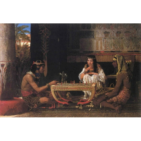 24x36 gallery poster, Egyptian Chess Players (1865)
