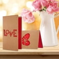 thumbnail image 5 of Dream Lifestyle 10 PCS Valentine's Day Gift Cards Greeting Cards,Hollow Out Design Kraft Paper Floral Letter Pattern Blessing Card with Envelop for Anniversaries Valentines Gift Cards, 5 of 8
