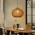thumbnail image 5 of Arturesthome Seagrass Chandelier Hanging Lamp Natural Rattan Weaving Single Light Fixture Rustic Round Pendant Light, 5 of 13