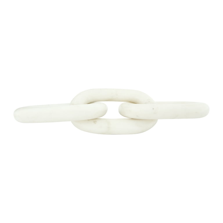 5-Link Decorative Chain, White Marble
