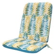 thumbnail image 2 of Outdoor Decor Turquoise Cove High Back Chair Cushion Pad, Aqua, 20" x 45", 2 of 4