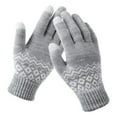 thumbnail image 3 of Warm Gloves Winter Gloves Screen Gloves Women's Winter Thickened Cold Riding Warm Knitted Wool Gloves, 3 of 4