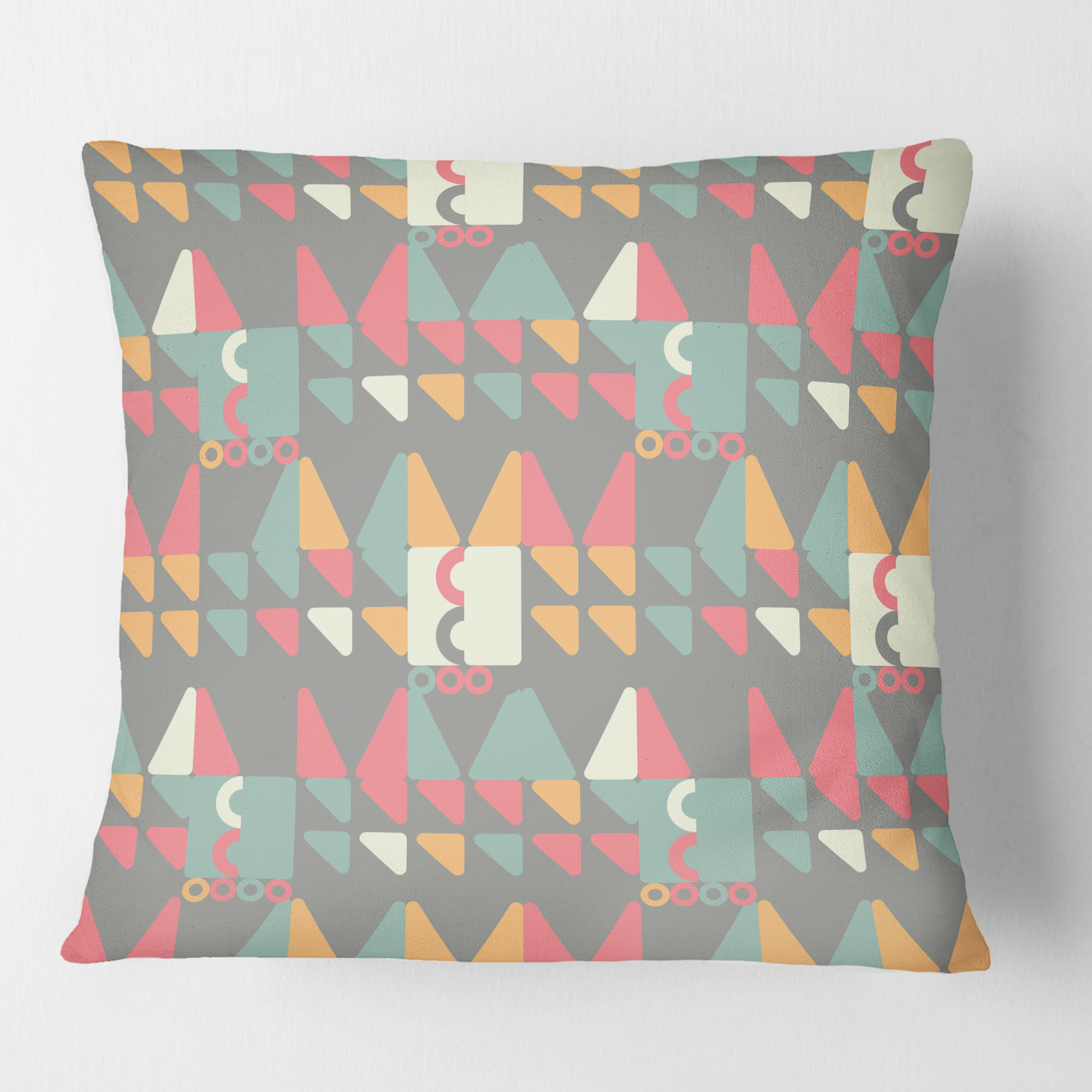 Designart Retro Abstract Design V' Mid-Century Modern Throw Pillow - 16x16